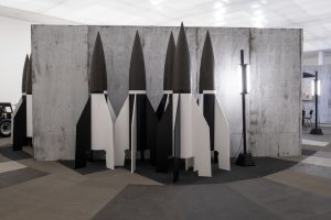 <i>A PRIMER OF HIGHER SPACE (The Family of Man)</i>, 2018
</br>
installation view, Kunsthalle Giessen, Giessen
