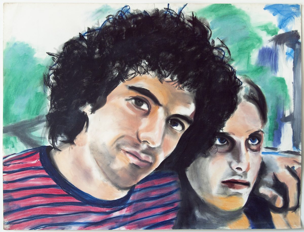 <i>Billy and Amy</i>, 1971
</br>
pastel on paper,
88,9 x 116,8 cm / 35 x 46 in