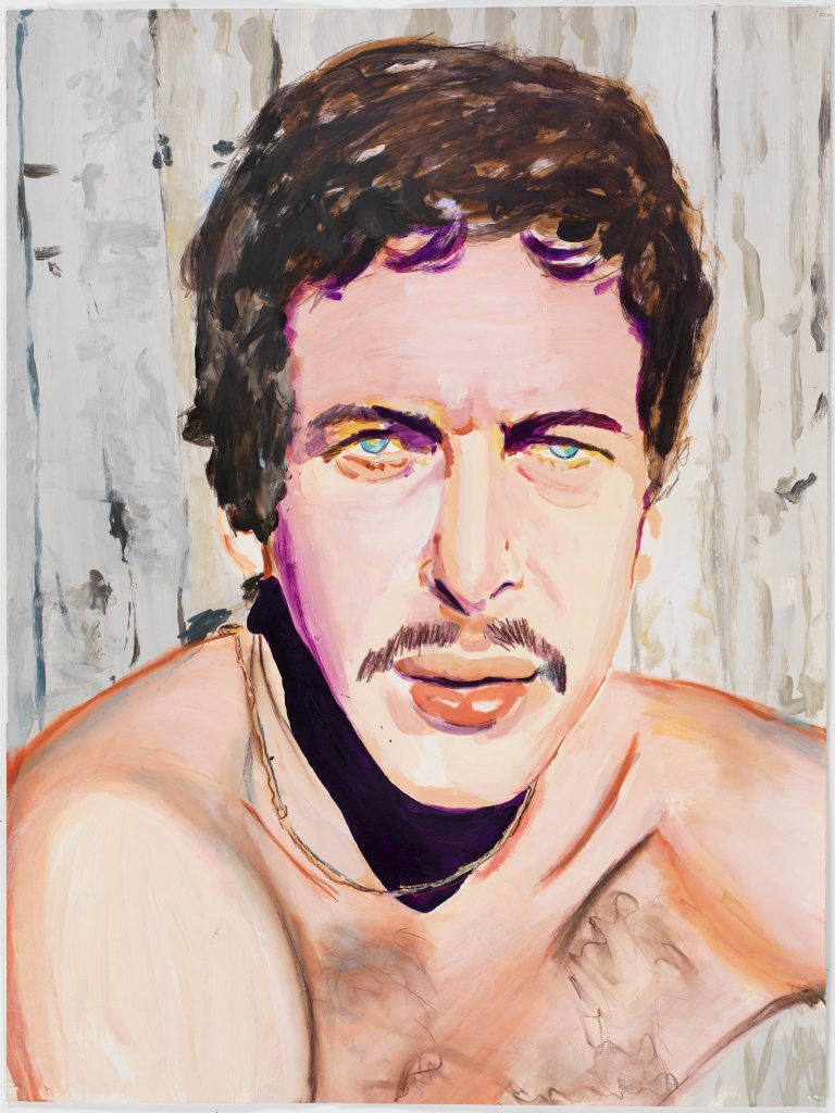 <i>Klaus, East Hampton</i>, 1974
</br>
acrylic and pastel on paper,
101,6 x 76,2 cm / 40 x 30 in>