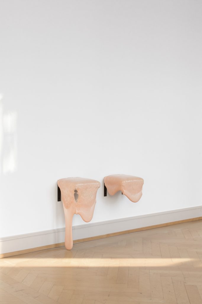 <I>gum shelves</I>, 2019
</br>
installation view, Kunstmuseum St. Gallen, St. Gallen>