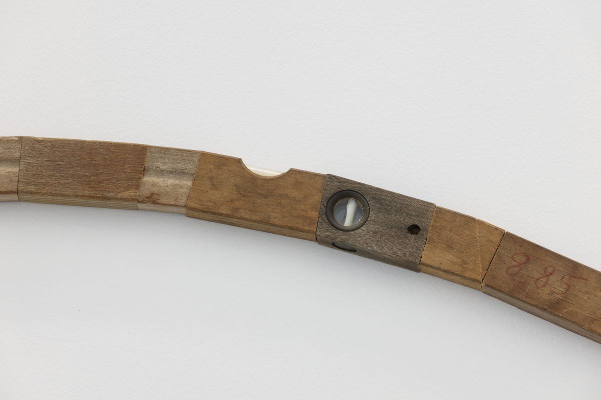 <i>Bubble Cult (Porta),</i> 2025 </br>
wooden spirit levels</br> (detail)>