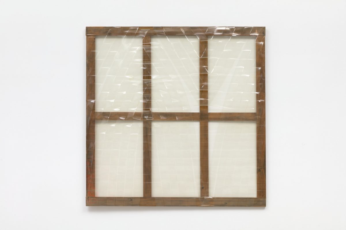 Carla Accardi, <I>Grande Trasparente</I>, 1975
</br>
transparent plastic on wooden frame, 160 x 160 cm / 63 x 63 in