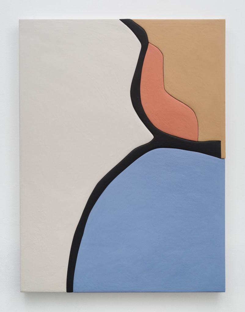 <i>Untitled, Blow Up 45</I>, 2020
</br>
wood, aqua resin, casein, and acrylic gouache
</br>
121,9 x 92,1 x 4,5 cm / 48 x 36.3 x 1.8 in