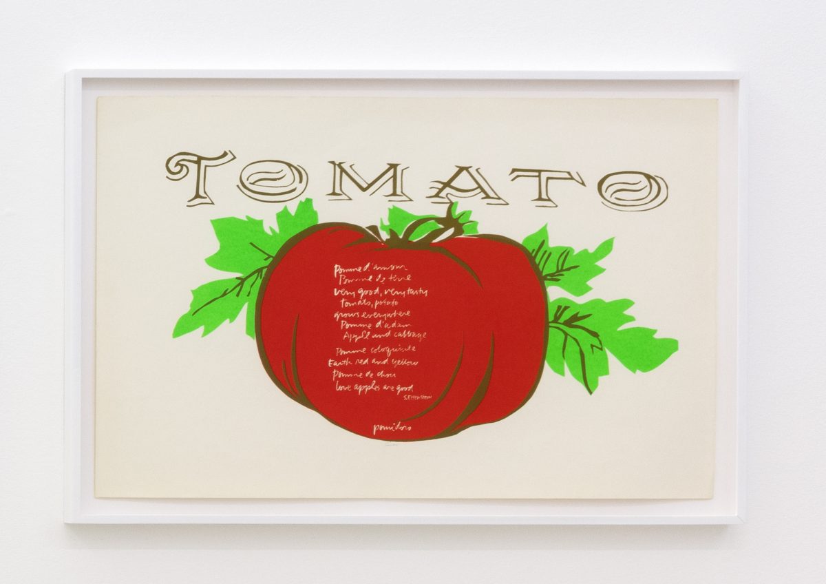 <I>tomato</I>, 1967
</br>
screenprint</br>
66 x 96,5 x 4 cm / 25.9 x 38 x 1.5 in (framed)