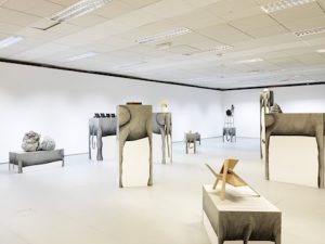 <I>Elephants at the Woodmill</i>, 2011
</br> installation view, The Woodmill, London