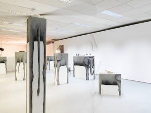 <I>Elephants at the Woodmill</i>, 2011
</br> installation view, The Woodmill, London