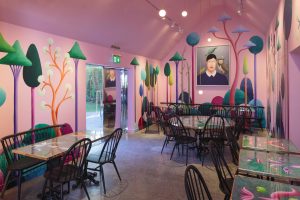 <I>Nicolas Party - Cafe Party</i>, 2017
</br> installation view, Jupiter Artland, Edinburgh