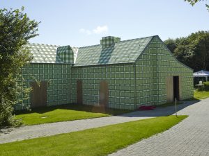 <I>Green Checkered House</i>, 2015
</br> installation view, Beaufort Triennal, Oostende