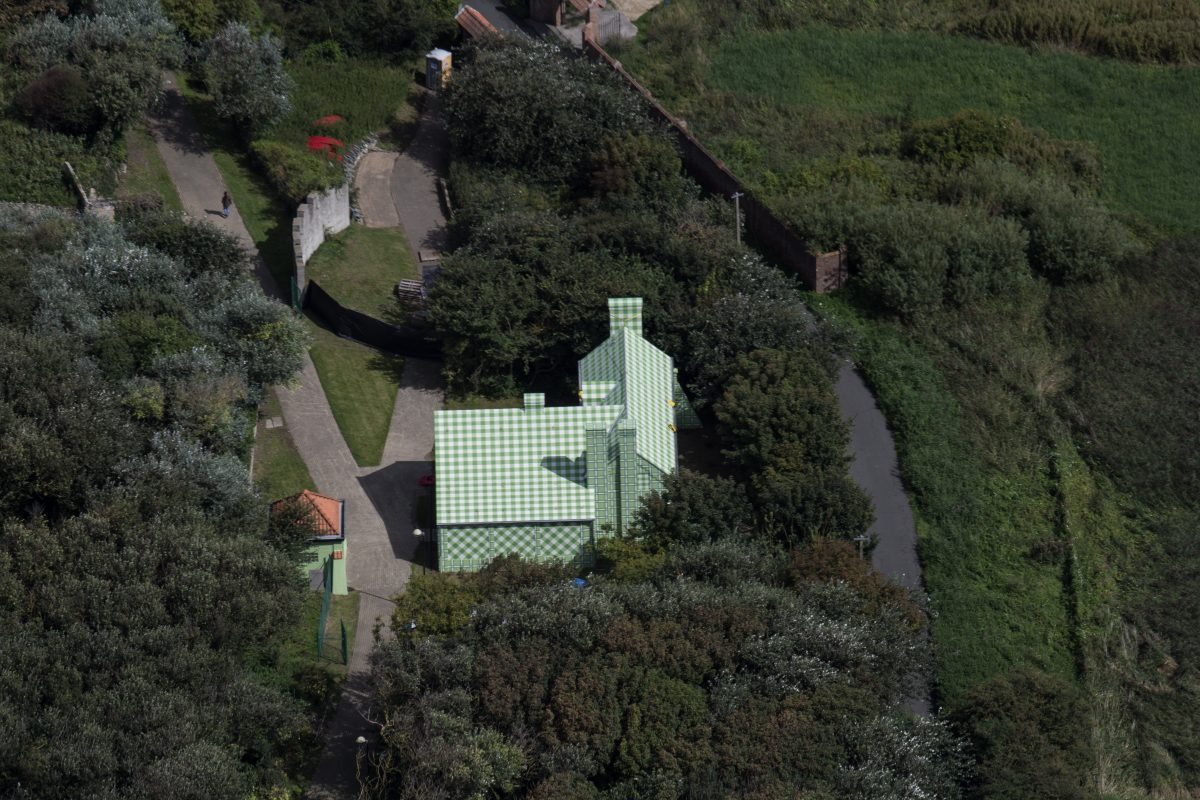<I>Green Checkered House</i>, 2015
</br> installation view, Beaufort Triennal, Oostende