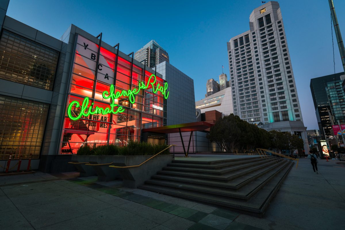 <I>Climate Change is Real</i>, 2018
</br> installation view, Yerba Buena Center for the Arts, San Francisco