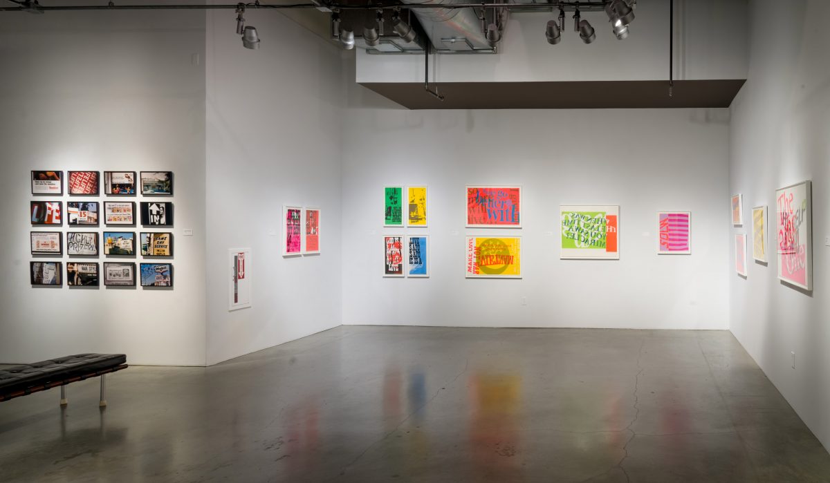 <I>Someday Is Now: The Art of Corita Kent</i>, 2015
</br> installation view, Pasedena Museum of California Art, Pasadena