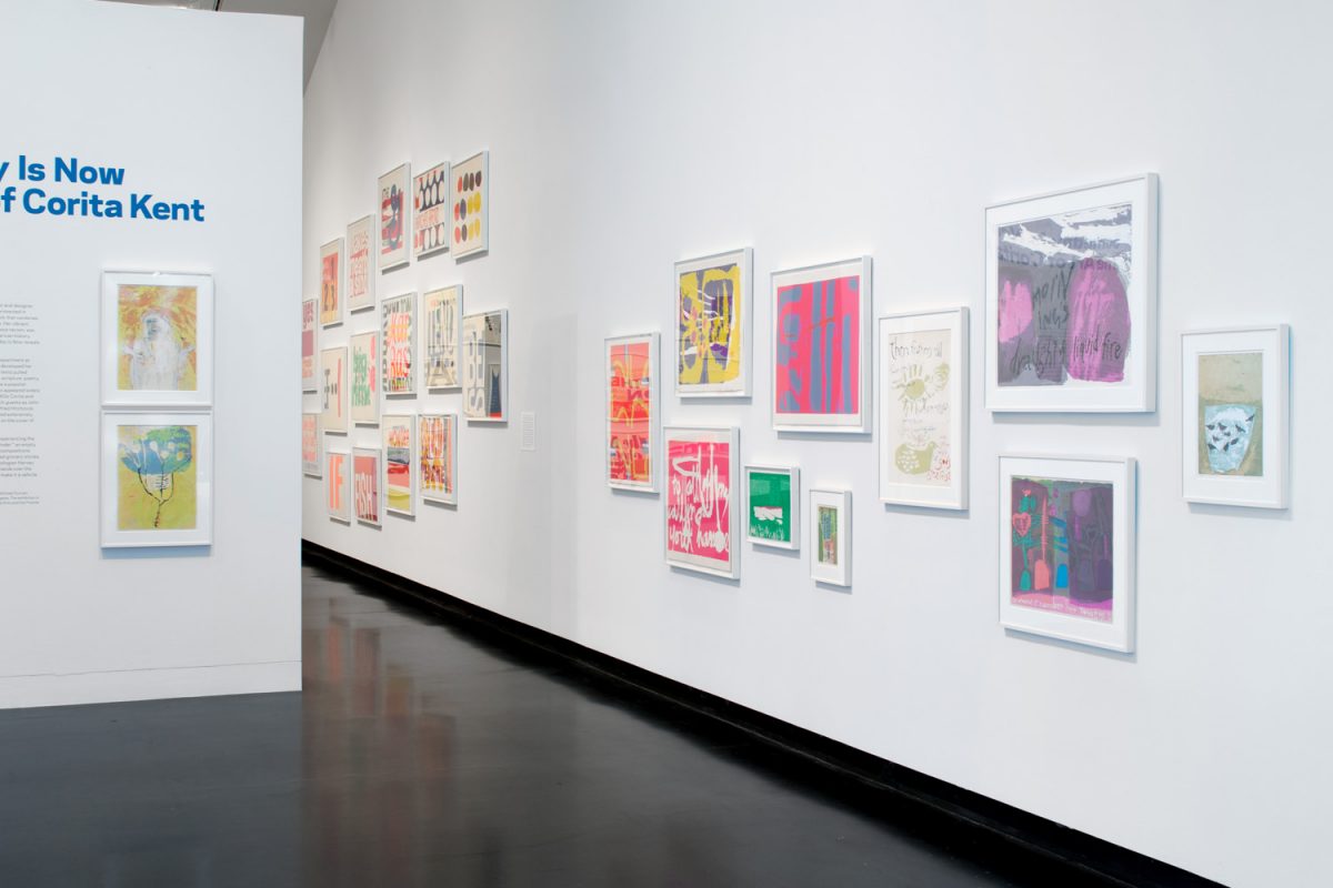 <I>Someday Is Now: The Art of Corita Kent</i>, 2013
</br> installation view, Tang Teaching Museum, Saratoga Springs