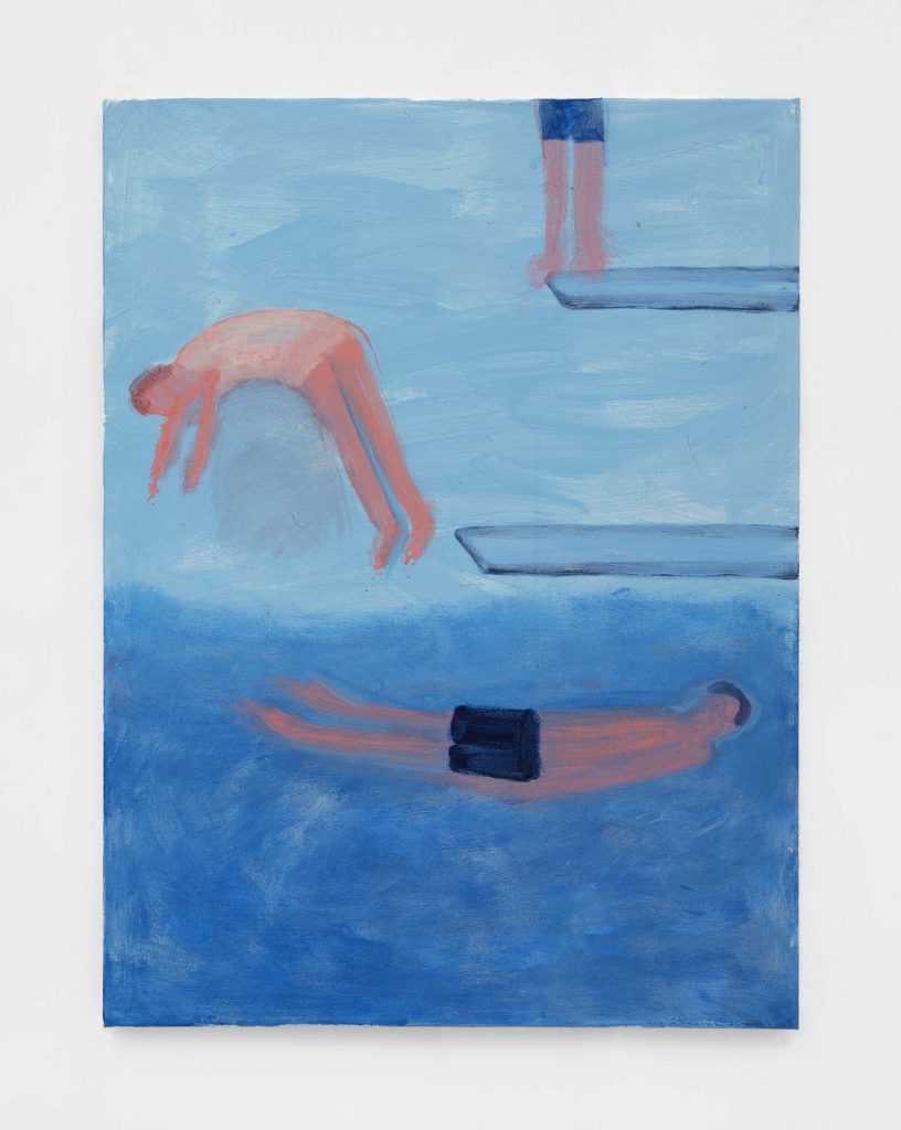 <I>High and Low Diving Boards</I>, 2021
</br>
acrylic on canvas</br>
101,6 x 76,2 cm / 40 x 30 in