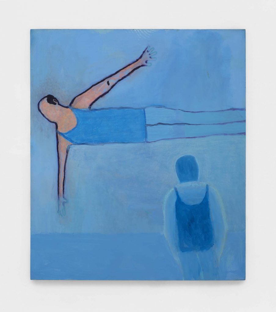 <I>Swan Dive with Onlooker</I>, 2021
</br>
acrylic on canvas</br>
167,6 x 142,2 cm / 66 x 56 in