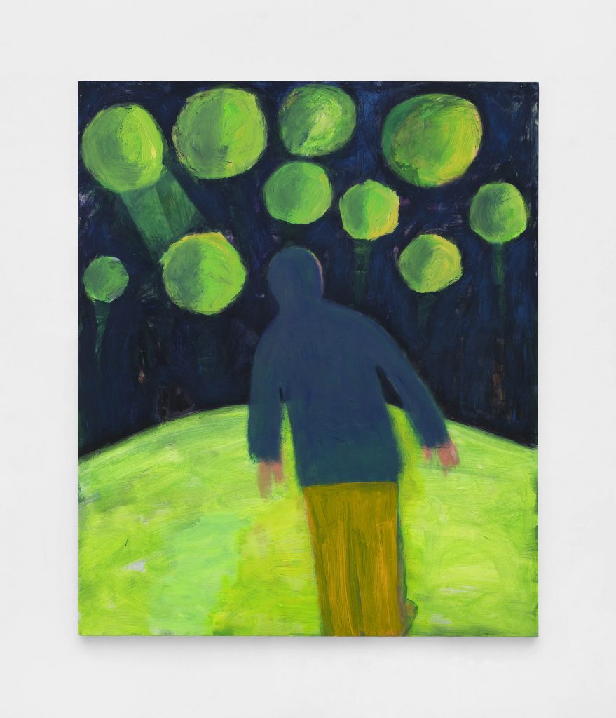<I>Sighting Green Planets</I>, 2021
</br>
acrylic on canvas</br>
182,2 x 152,4 cm / 72 x 60 in
