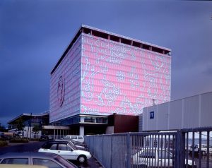 <I>Pink Building</i>, 2000
</br> installation view, Expo 2000, Hannover