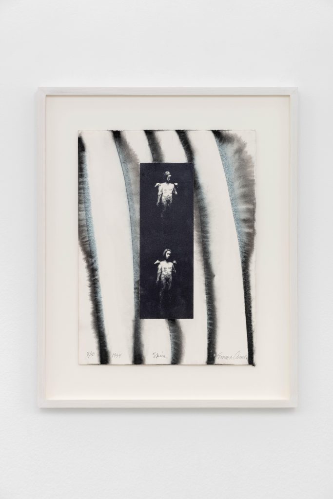 Emma Amos, <I>Skin</I>, 1994
</br>
monotype with photo transfer</br>
51,5 x 41,5 x 4 cm / 20.3 x 16.3 x 1.6 in