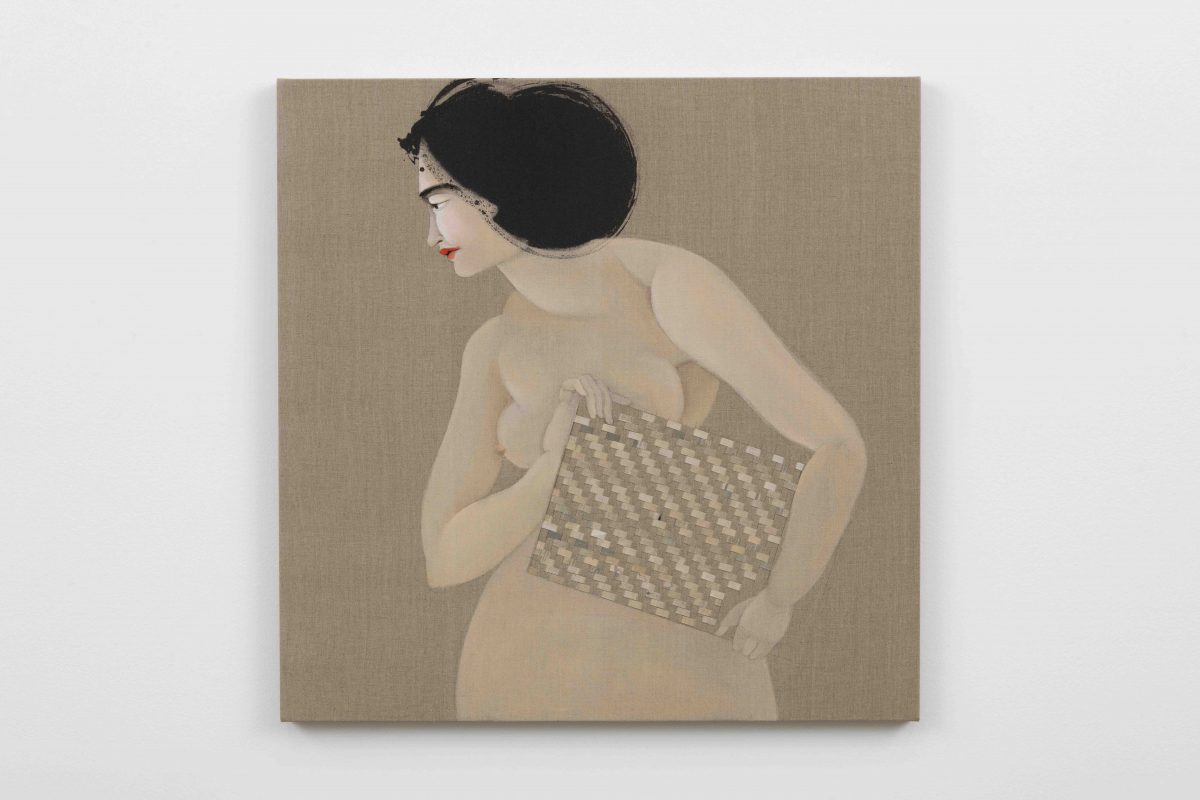 Hayv Kahraman, <I>The Appeal 10</I>, 2018
</br>
oil on linen</br>
88,9 x 88,9 cm / 35 x 35 in