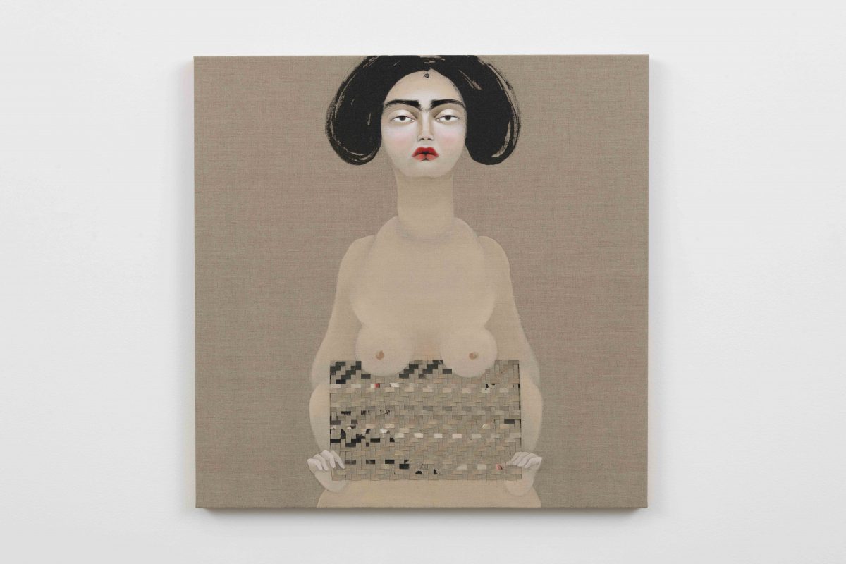 Hayv Kahraman, <I>The Appeal 12</I>, 2018
</br>
oil on linen</br>
88,9 x 88,9 cm / 35 x 35 in