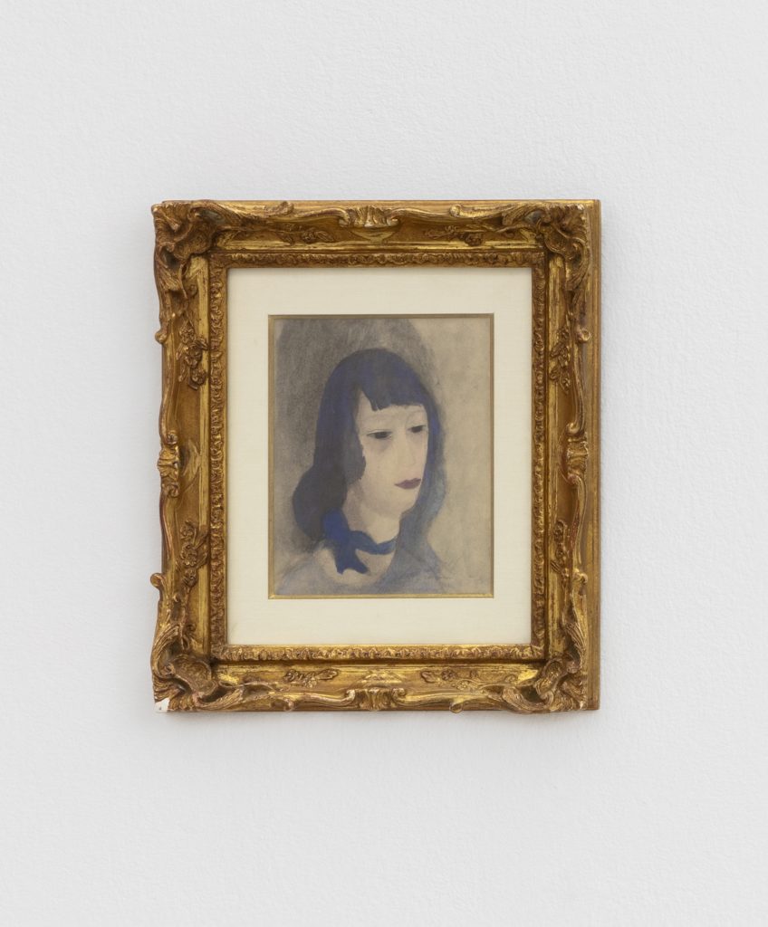 Marie Laurencine, <I>Femme au Foulard Bleu</I>, 1920 ca.
</br>
watercolor on paper</br>
30 x 25 x 3 cm / 11.8 x 9.8 x 1.1 in