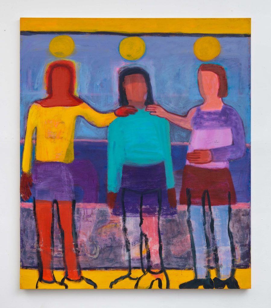 <I>Girl Friends</I>, 2022
</br>
acrylic on canvas</br>
203 x 173 cm / 80 x 68 in>