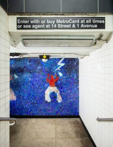 <I>queens of the night</i>, 2021
</br> installation view, 1st Av (L) Station, New York
