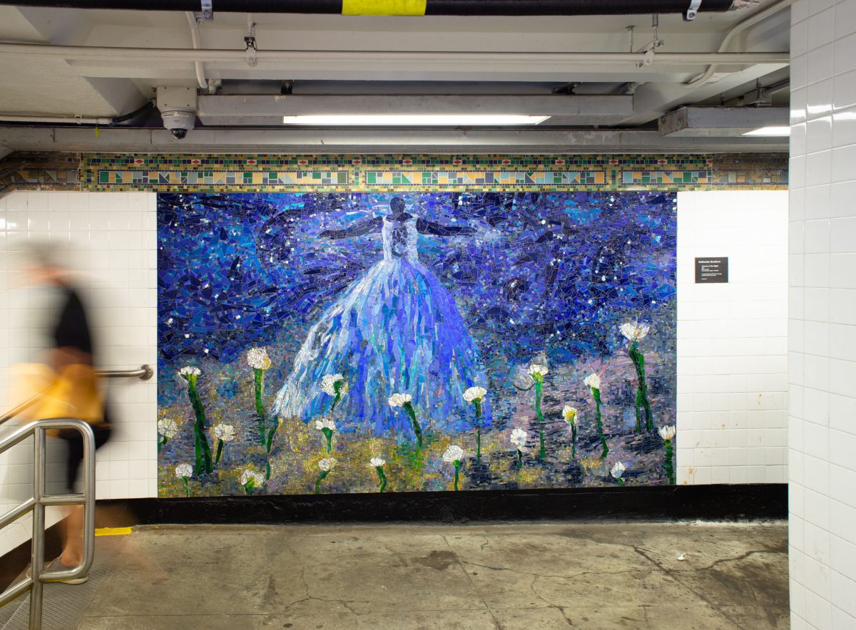 <I>queens of the night</i>, 2021
</br> installation view, 1st Av (L) Station, New York>