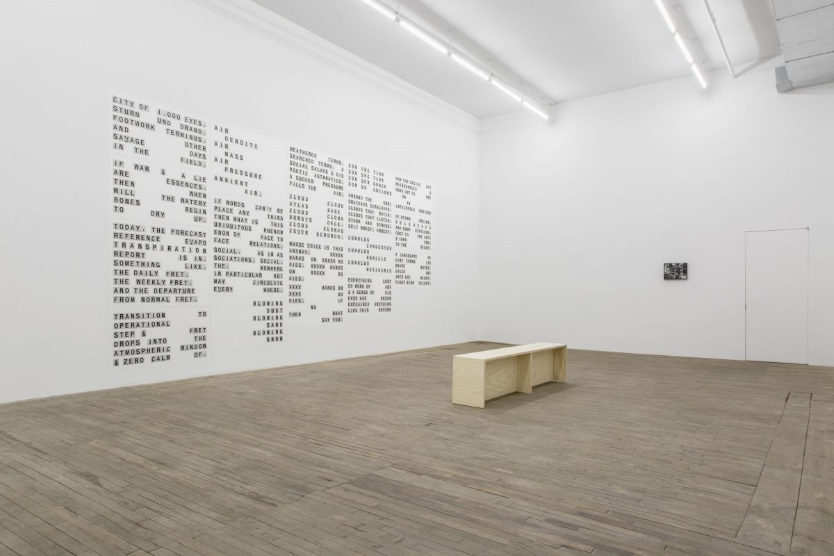 Shannon Ebner, <I>FRET SCAPES</i>, 2022
</br> installation view, kaufmann repetto, New York>