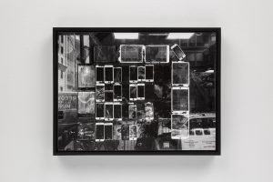 Shannon Ebner, <I>COMMERCIAL STREET</I>, 2022
</br>
archival pigment print mounted on aluminum</br>
28,4 x 37,1 x 4,1 cm / 11.2 x 14.6 x 1.6 in (framed) 