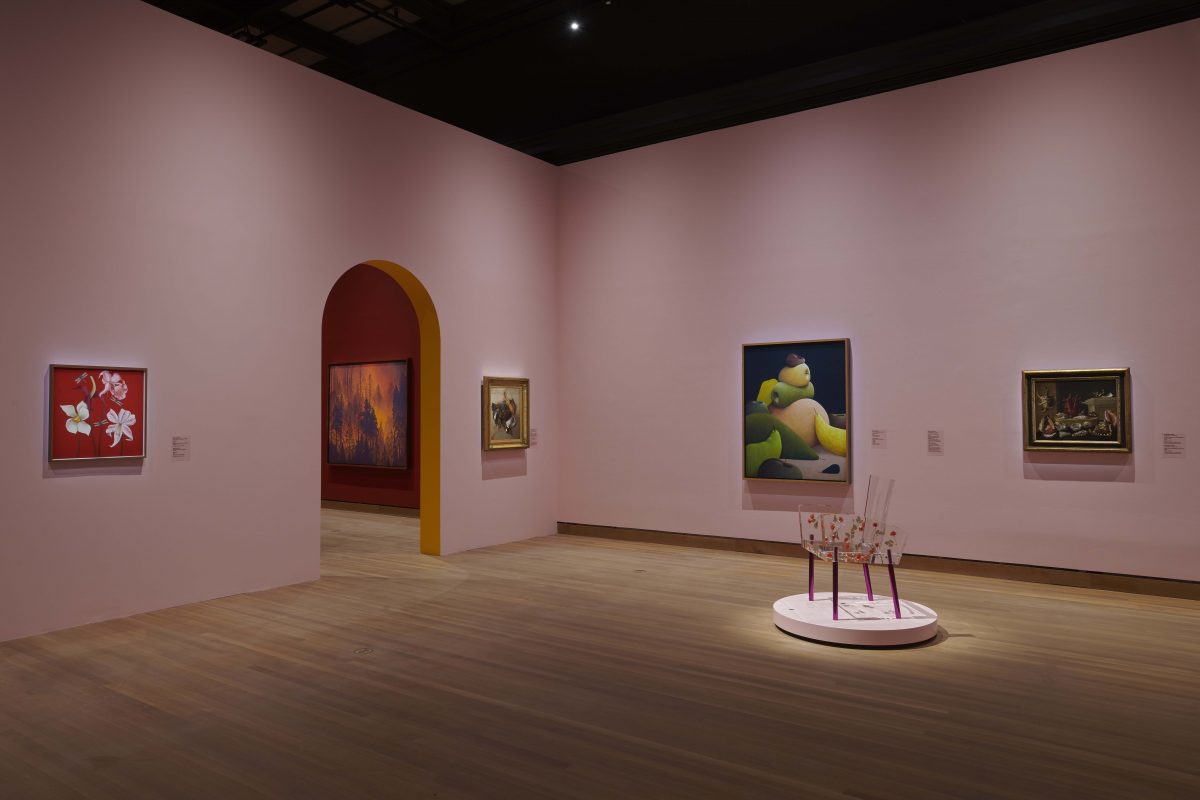 <I>L’heure mauve</i>, 2022
</br> installation view, Montreal museum of fine arts