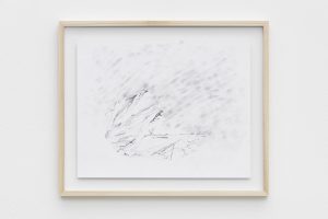 <i>Nuvola che mostra sentimenti</br>
[Cloud showing feelings]</I>, 2021
</br>
graphite on paper</br>
35 x 42 x 4 cm / 13.7 x 16.5 x 1.5 in (framed)