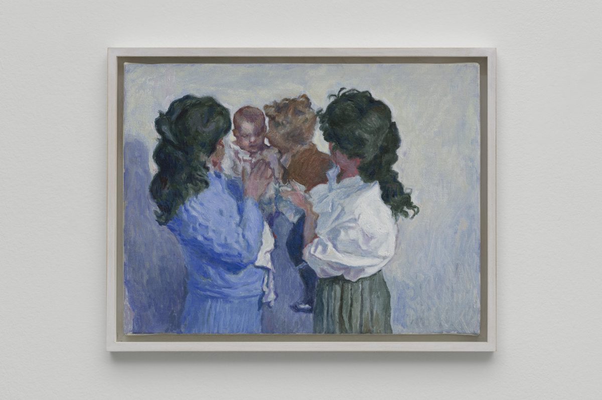 <i>Two Mothers, 2022
</br>
oil on canvas</br>
34 x 44 x 4 cm / 13.4 x 17.3 x 1.6 in