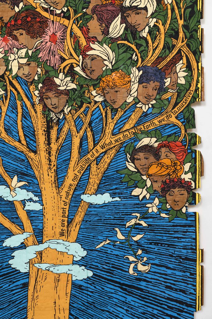 <i>We Are Part of Nature, Not Outside of It. What We Do
to the Earth,</br> We Do to Ourselves. (Quote by Petra
Kelly, </br>Original Illustration by Henry Justice Ford
from The Pink Fairy Book, 1897)</i>, 2022
</br>
(detail)>
