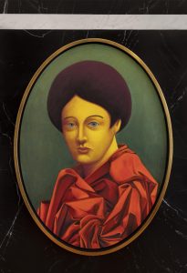<i>Portrait</i>, 2022 </br>
soft pastel on linen</br>
142,8 x 113 cm / 56.2 x 44.5 in