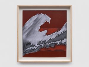 <i>Wild Waves III</i>, 1984</br>acrylic and graphite on paper</br>
41,9 x 40 cm / 16.5 x 15.8 in (framed)