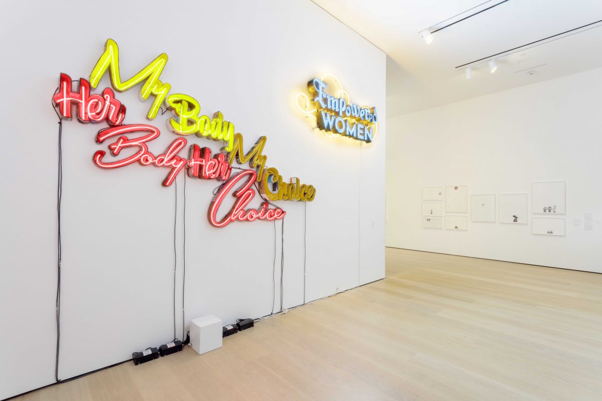 <I>Andrea Bowers</I>, 2022</br> installation view,
Hammer Museum, Los Angeles