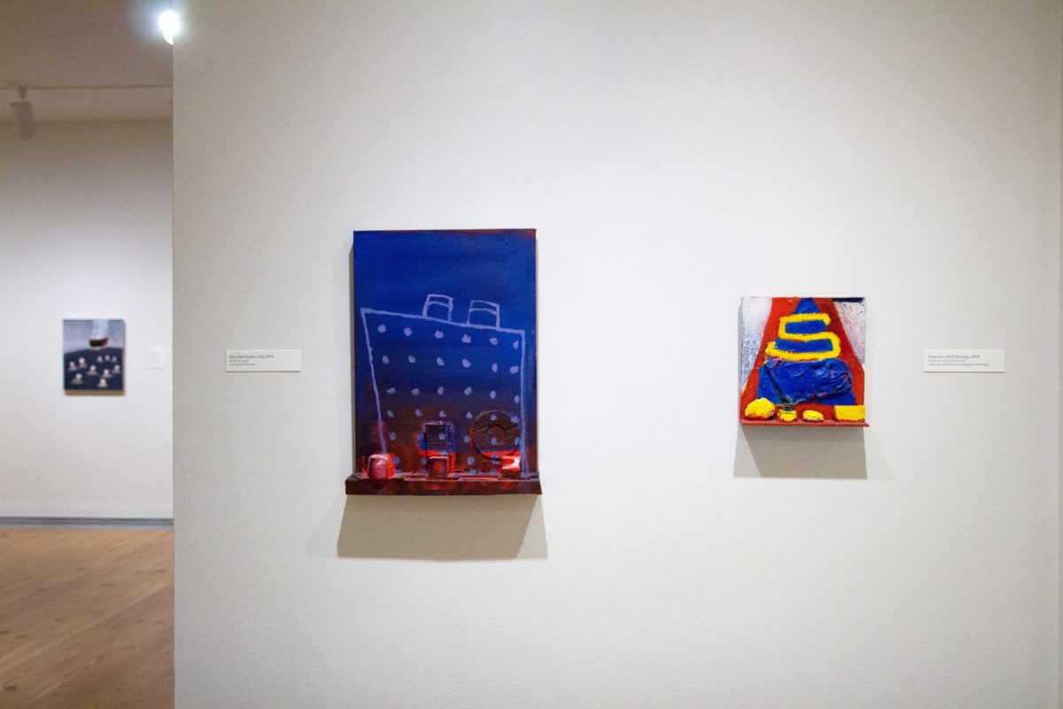 <i>Flying Woman: The Paintings of Katherine Bradford</i>, 2022
</br> installation view, Portland Museum of Art, Portland