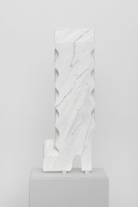 <i>Slanted Way Boot (Vertical)</i>, 2022
</br>marble</br>
64 x 24,5 x 11 cm / 25.1 x 9.6 x 4.3 in