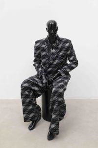 <I>Untitled (Slanted Tartan Suit) </i>, 2022
</br>woven suit</br>
variable dimensions