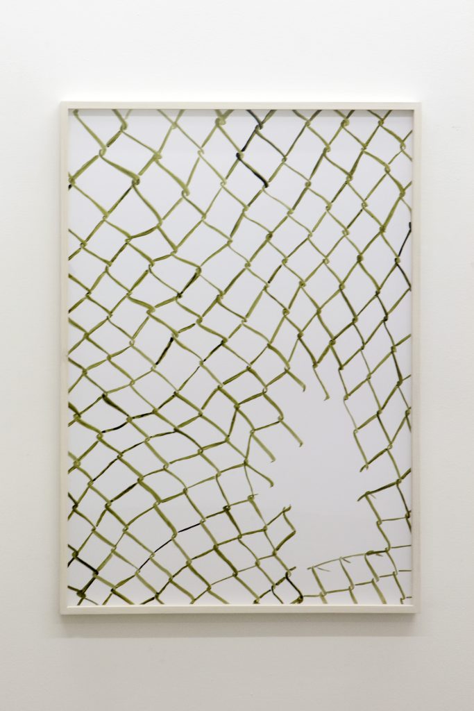 <i>Untitled (Net 1)</i>, 2009</br> colored ink on board</br>
100 x 70 cm / 39 x 27 in
