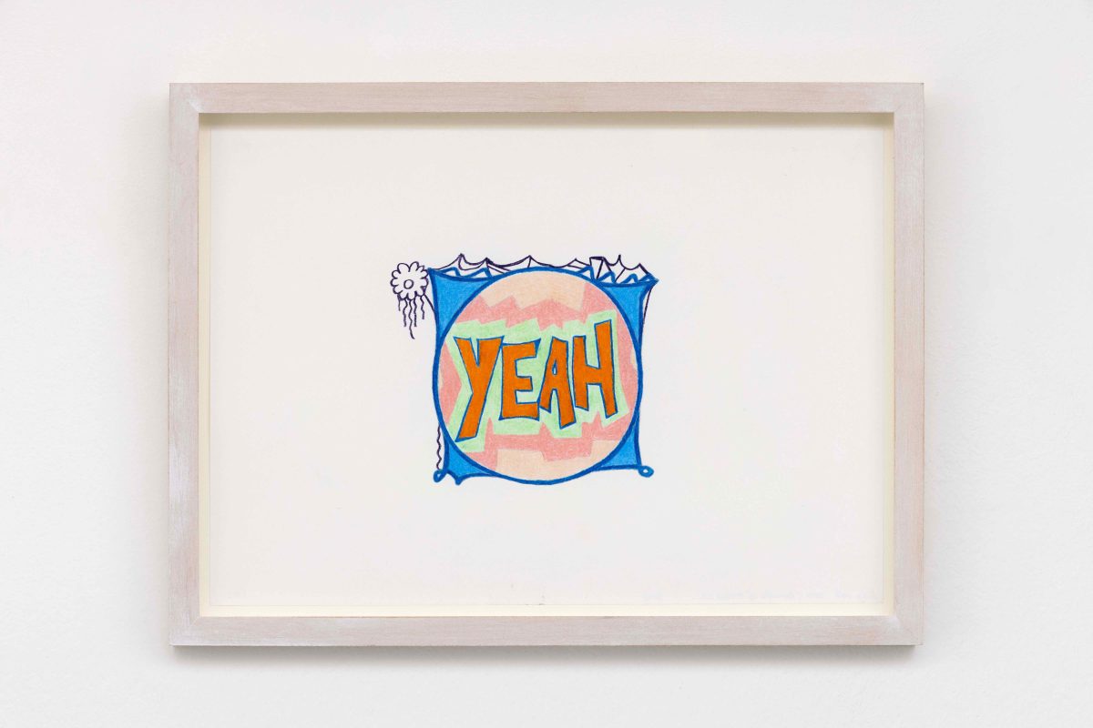 <i>Yeah (design for wall painting)</i>, 1990-2019</br>marker on paper</br>
24,6 x 33 cm / 9.6 x 12.9 in
