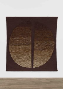 <i>Algeria 4 (from the Algeria series)</i>, 1968</br>linen and wool</br>
188 x 204 cm / 74.25 x 80.5 in