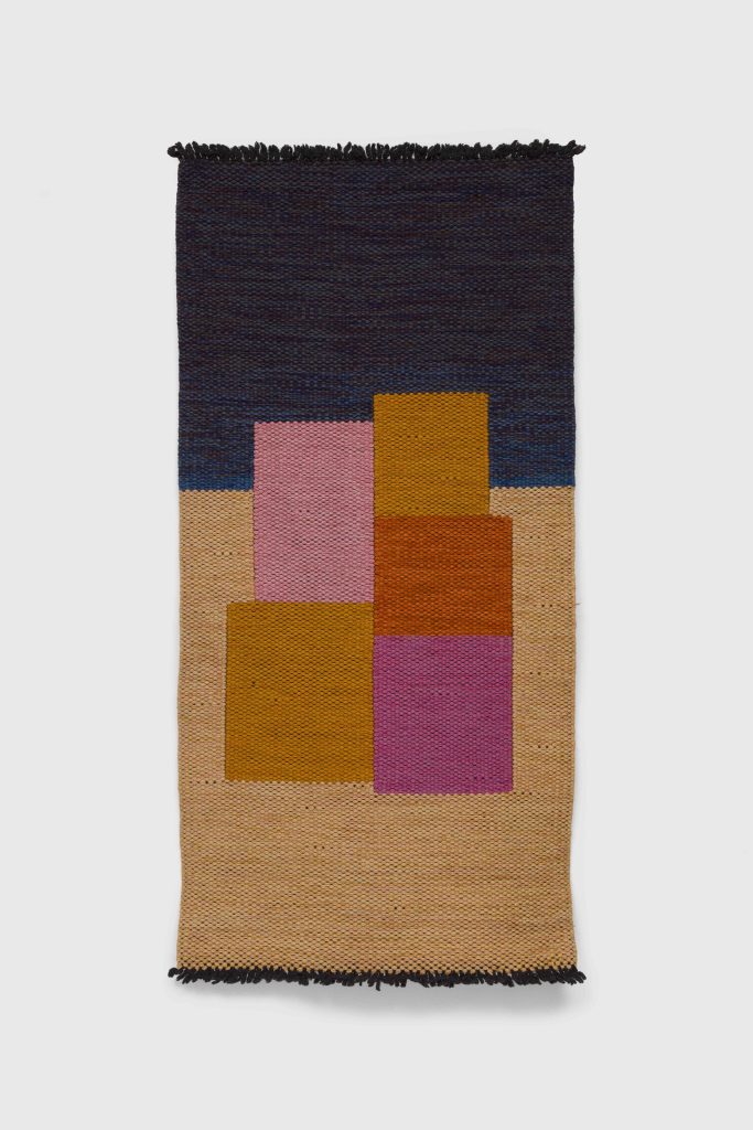 <i>Untitled (from the Bengala series)</i>, 1980-82</br>linen, wool and meraklon</br>
67 x 141 cm / 26.25 x 55.5 in