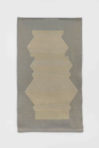 <i>Rilievo su tela (from the Arazzi series)</i>, 1980-83</br>linen and cotton</br>
136 x 79 cm / 53.5 x 31 in