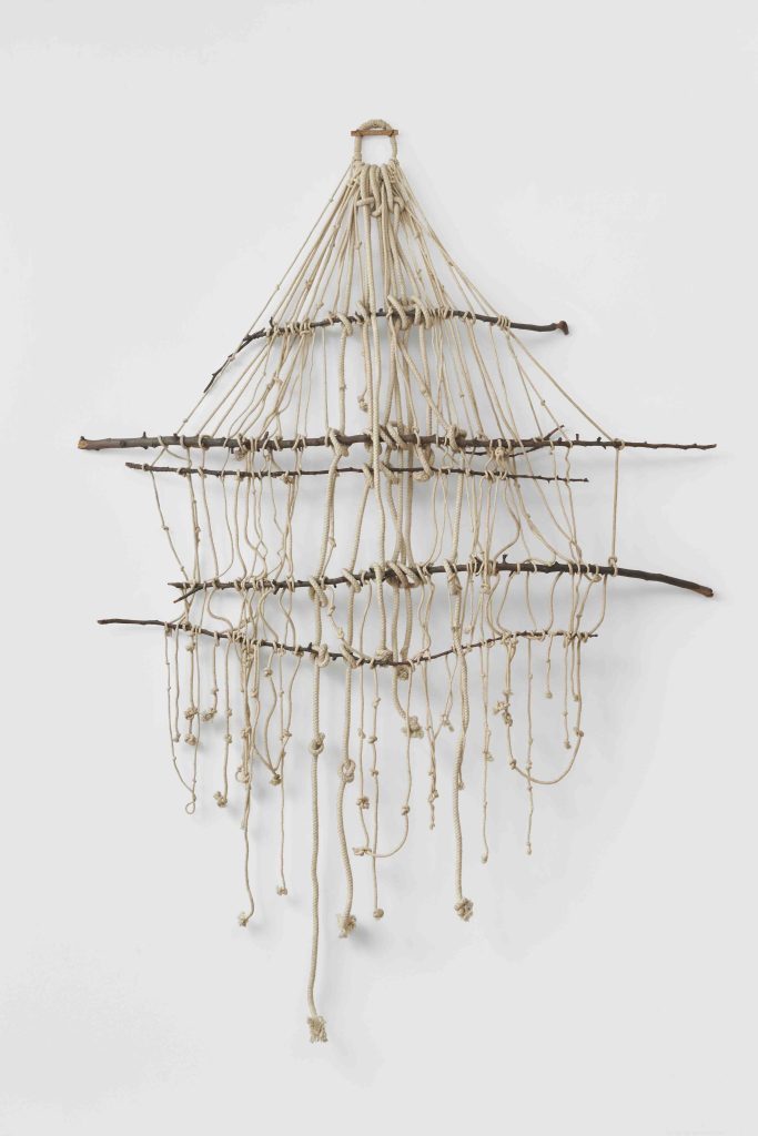 Barbara Levittoux-Świderska, <i>Frigate</i>, 1972</br>rope and wood</br>
225 x 160 cm / 88.6 x 63 in