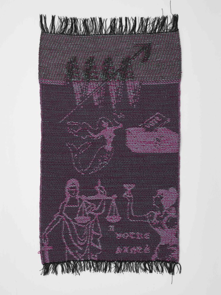 Charlotte Johannesson, <i>Vote</i>, 2019</br>wool, digitally woven</br>
105 x 57 cm / 41.3 x 22.4 in