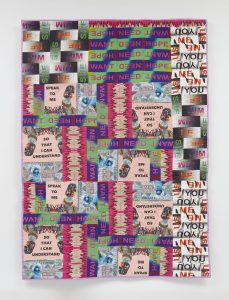Jeffrey Gibson, <i>HOPE NEED WANT</i>, 2019</br>cotton, linen, wool, nylon</br>
238,8 x 172,2 cm / 94 x 68 in