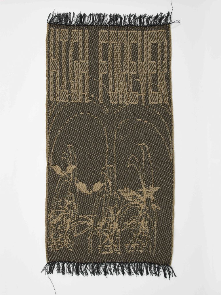 Charlotte Johannesson, <i>HIGH FOREVER</i>, 2019</br>wool, digitally woven</br> 120 x 58 cm / 47.2 x 22.8 in