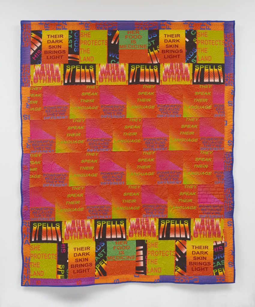 Jeffrey Gibson, <i>Powerful because they’re different</i>, 2019</br>cotton, linen, wool, nylon</br> 256,5 x 207 cm / 101 x 81.4 in