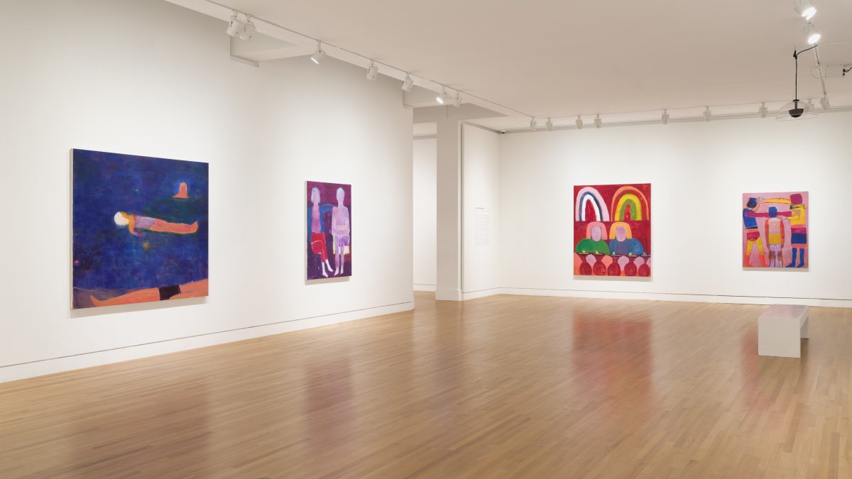 <I>Flying Woman: The Paintings of Katherine Bradford</I>, 2023</br> installation view,
Frye Art Museum, Seattle>